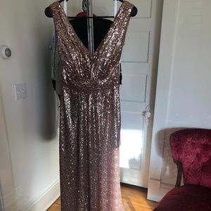 Revelry Rose Gold Bijou Sequin Dress